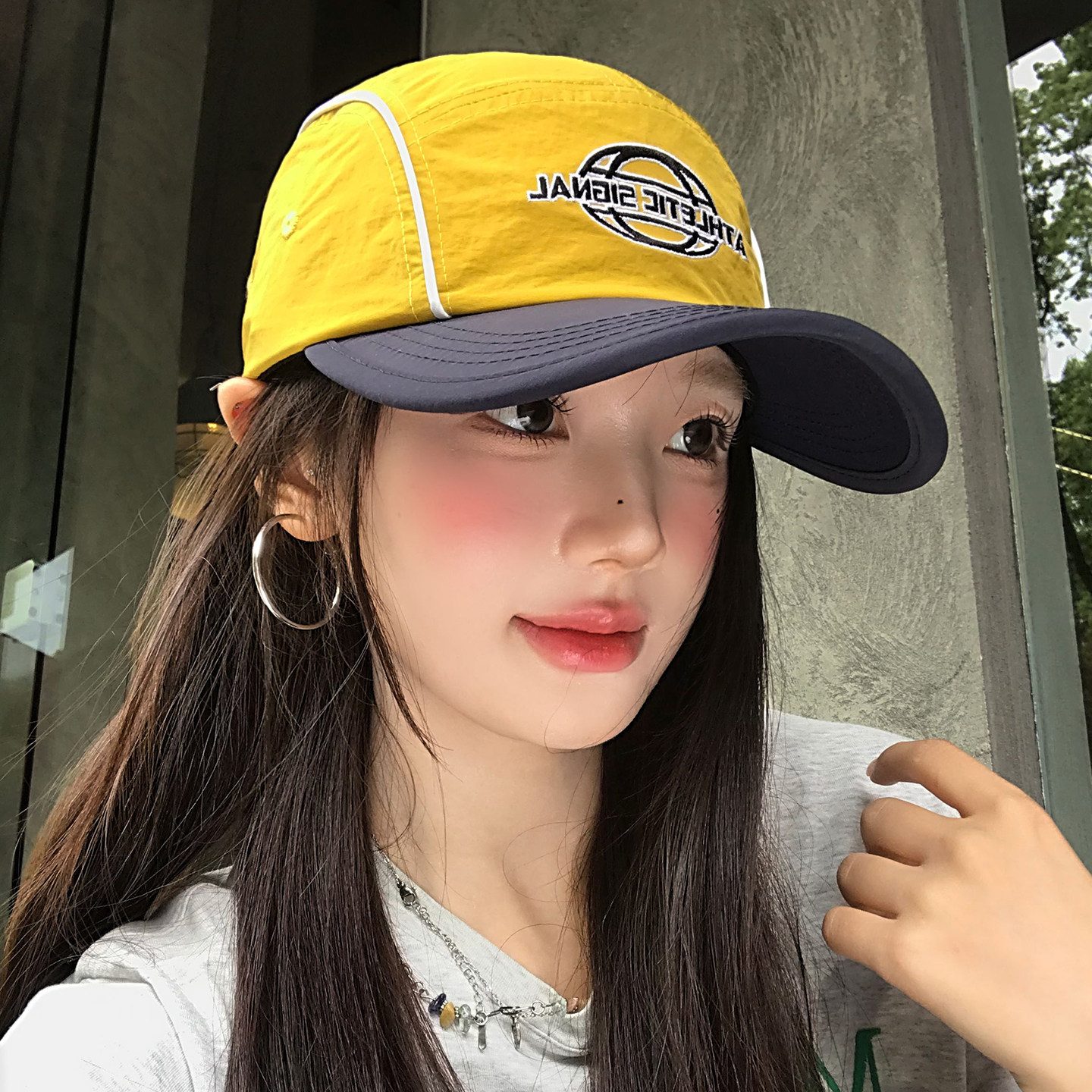 美式拼色速干棒球帽女夏薄款透气图片