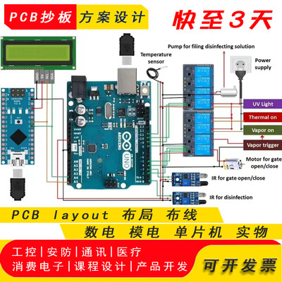 高速PCB layout方案设计抄板AD原理图仿真布线布局单片机程序编写