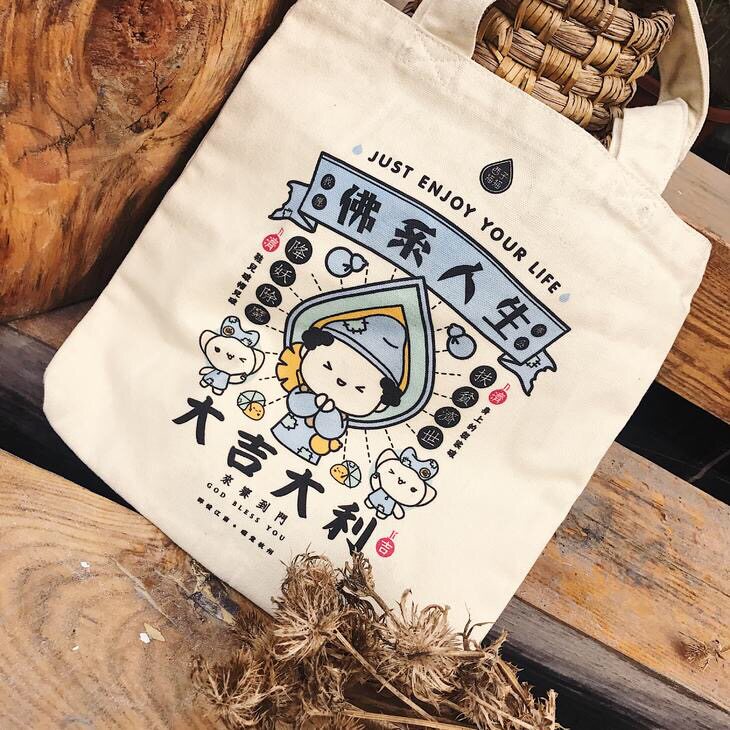 ins风少女手提袋帆布包定制