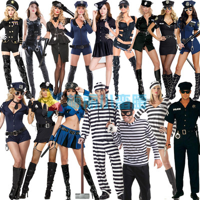 万圣节囚犯话剧化妆舞会情侣装