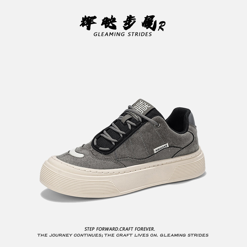 外贸小众厚底面包板鞋舒适耐磨