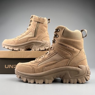 外贸出口欧美捡漏高端男鞋厚底高帮特种兵作战靴户外徒步沙漠靴子