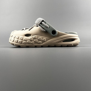 实拍 外贸男士新款鞋带花园沙滩洞洞鞋EVA防滑减震情侣包头拖凉鞋