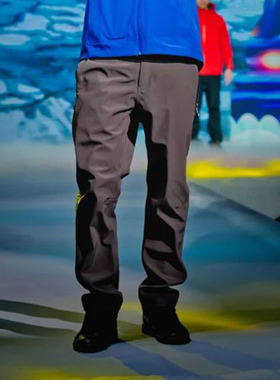 CARAVA喀尔沃男户外压胶防水防风透气不加绒薄款软壳裤296531