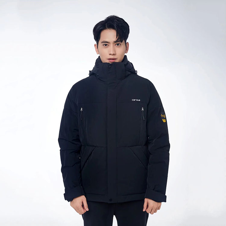 carava喀尔沃加厚鹅绒连帽羽绒服
