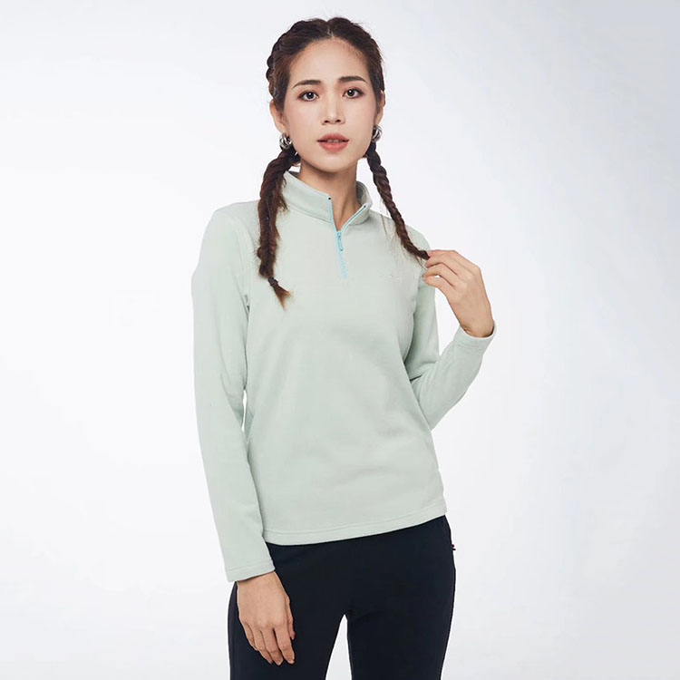 喀尔沃保暖轻便立领抓绒衣