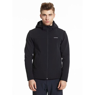 正品carava喀尔沃秋冬加绒软壳衣