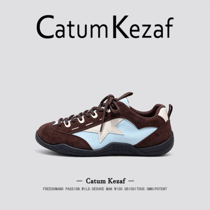 [运动潮感]美国CatumKezaf拼色德训鞋女款秋季百搭休闲鞋星星板鞋