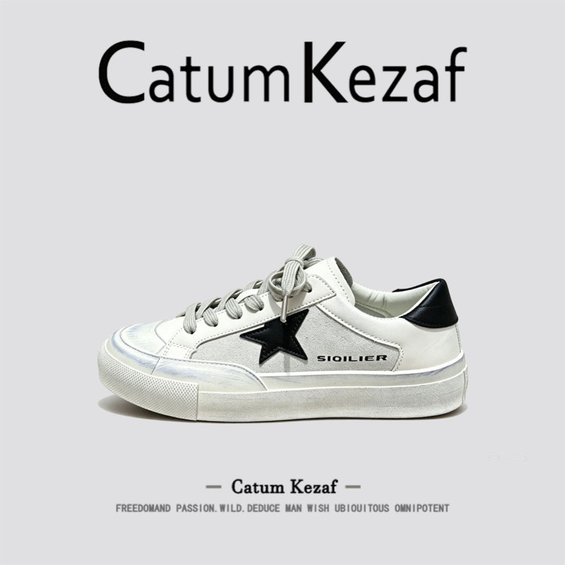 美国CatumKezaf休闲板鞋女款夏季百搭休闲运动鞋不累脚软底星星鞋