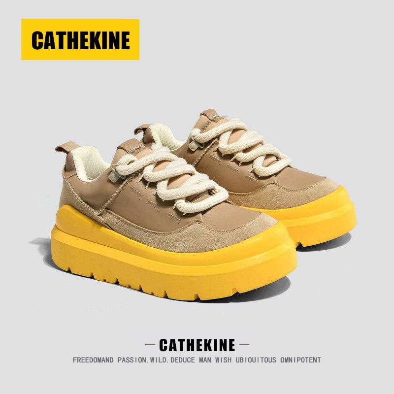 [美国轻奢]CATkaoao冬季新款男女同款舒适轻便厚底系带运动休闲鞋,流行男鞋,时尚雪地靴,淘宝优惠券,粉丝福利购,淘宝优惠卷