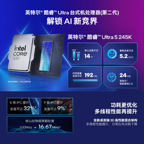 Intel/英特尔 酷睿Ultra U5-245K主板CPU套装 华硕B860/Z890