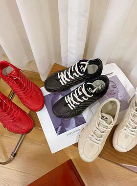 VK定制 韩版真皮时尚休闲运动鞋女80-102