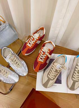 VK定制 韩版真皮时尚休闲运动鞋女MBM012