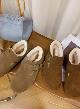 VK定制 韩版时尚真皮休闲勃肯鞋单鞋女150C