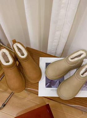 VK定制 韩版时尚真皮羊毛保暖雪地靴女3028