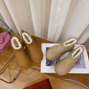 VK定制 韩版时尚真皮羊毛保暖雪地靴女3028