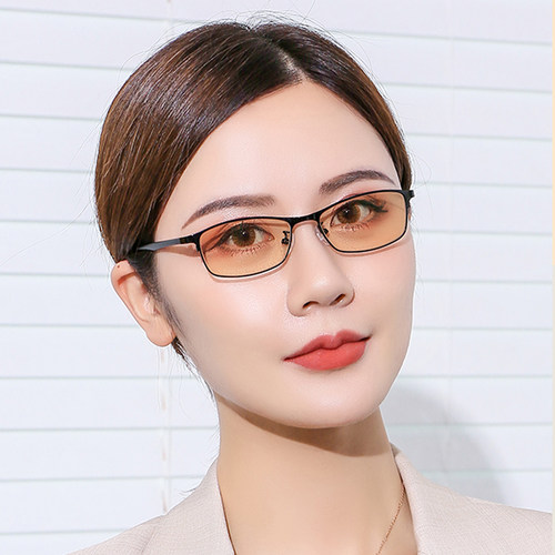 女平光有色柔遮盖光线防蓝光辐射紫外线浅色挡光电脑手机护目眼镜