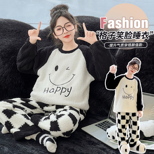 儿童秋冬睡衣套装2025冬季新款女孩加厚款法兰绒女童珊瑚绒家居服