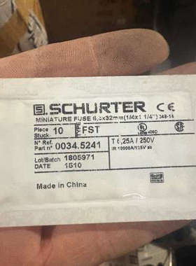 台州设备舒特SCHURTER 0034.5241