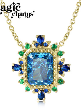 S925纯银电镀14K金冰花切高碳钻原创小众高级感百搭轻奢锁骨链