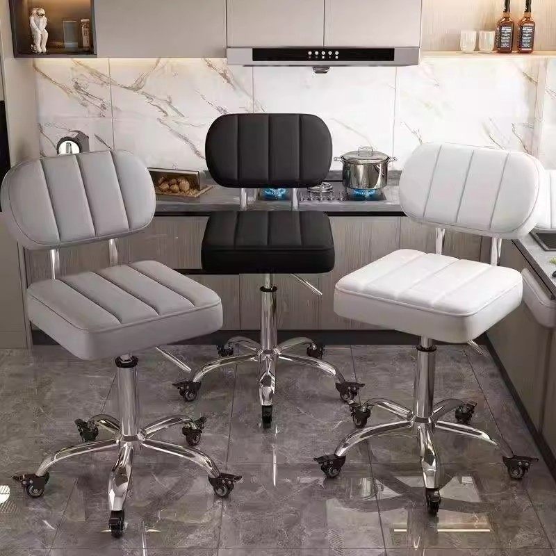 家用简约可升降椅大工凳美发理发椅久坐不累带靠背舒适滑轮旋转椅