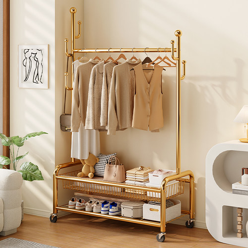 卧室落地阳台家用挂衣杆架衣帽架