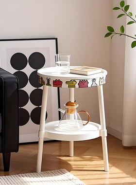 沙发边几置物架客厅侧边柜小桌子卧室床边桌迷你小茶几轻奢高级感