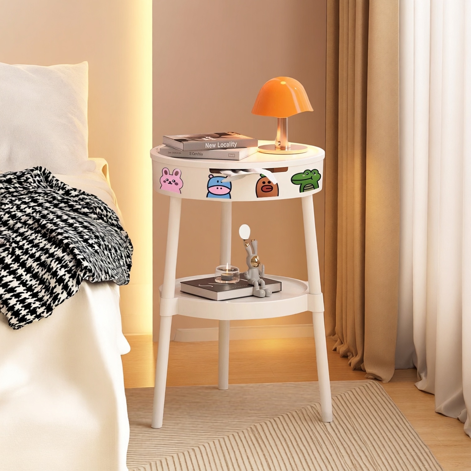 边几置物架客厅床头柜角几床边桌