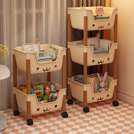 小推车零食置物架沙发边几客厅可移动茶几卧室床头柜床边收纳架子