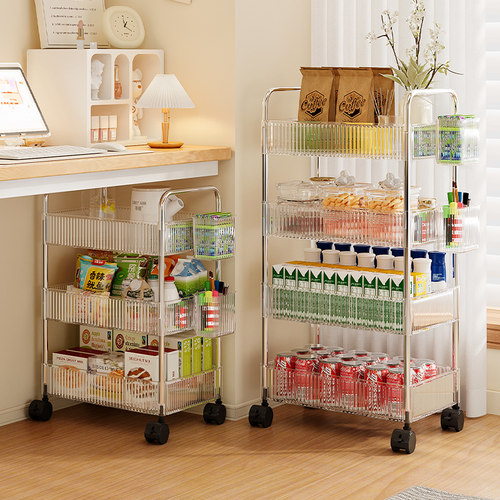 可移动小推车亚克力零食置物架