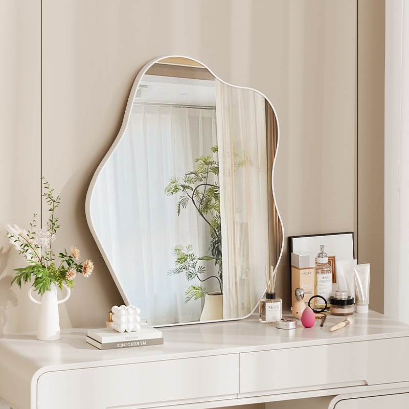 简约云朵化妆镜异形台面式梳妆镜