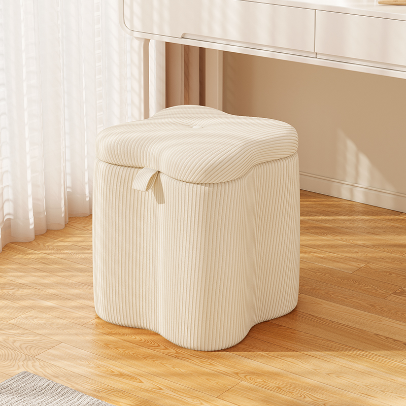 梳妆台凳女生四叶草凳储物奶油风