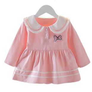 春季女宝宝翻领T恤1-2-3岁婴儿春装上衣韩版女童春天公主衣服新潮