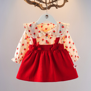 童装女童秋季连衣裙秋装1-3岁女孩碎花公主裙婴儿秋天小裙子新潮