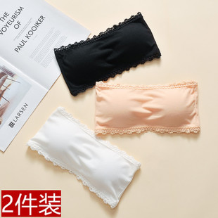 防滑裹胸女白色内 25轻奢一字肩文胸抹胸学生内衣打底防走光一片式