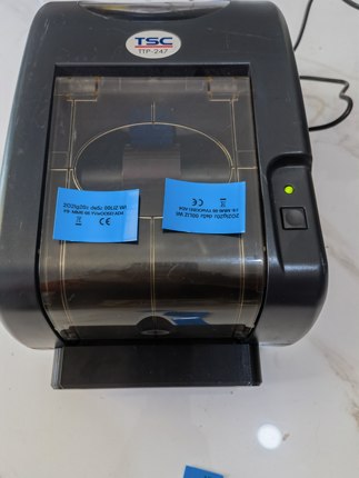 TSC  TTP-247  TTP-345热缩管自动带切刀打印机干洗店水洗唛标签