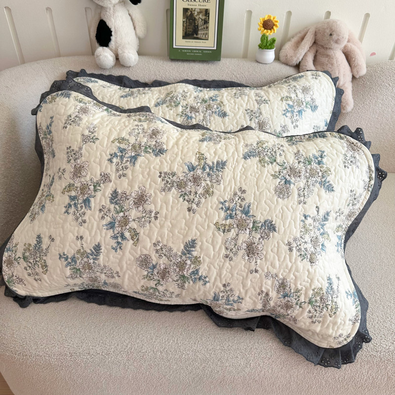 可通纯棉绑带枕巾一对装可爱全棉枕头巾2026新款枕垫垫巾防滑固定