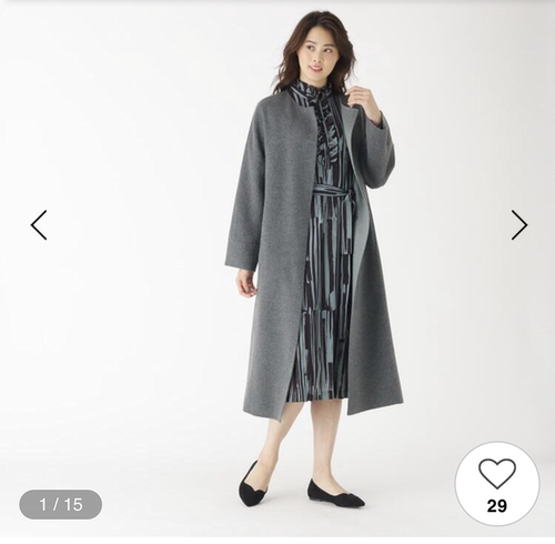 日单羊毛长款通勤女大衣