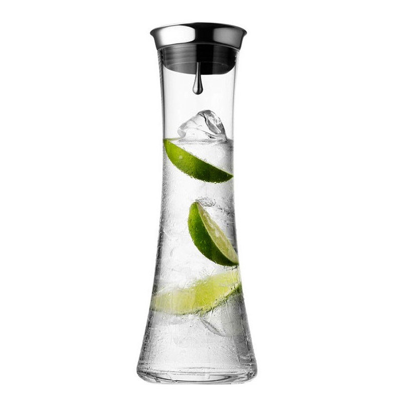 丹麦menu创意无铅玻璃倒水瓶360度出水凉水壶泡柠檬水瓶1.3L进口