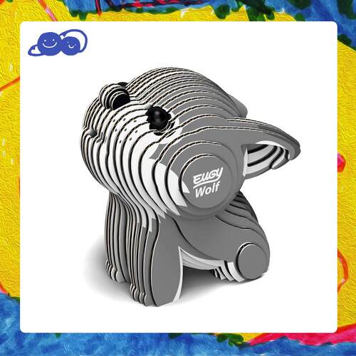 狼模型动物立体纸拼图3d纸模玩具