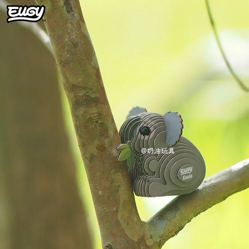 eugy考拉树袋熊野生动物纸质模型仿真手工粘贴玩具小礼物dodoland