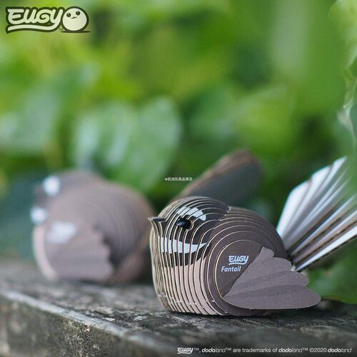 eugy扇尾鸟diy鸟类动物纸质模型仿真手工粘贴玩具小礼物dodoland