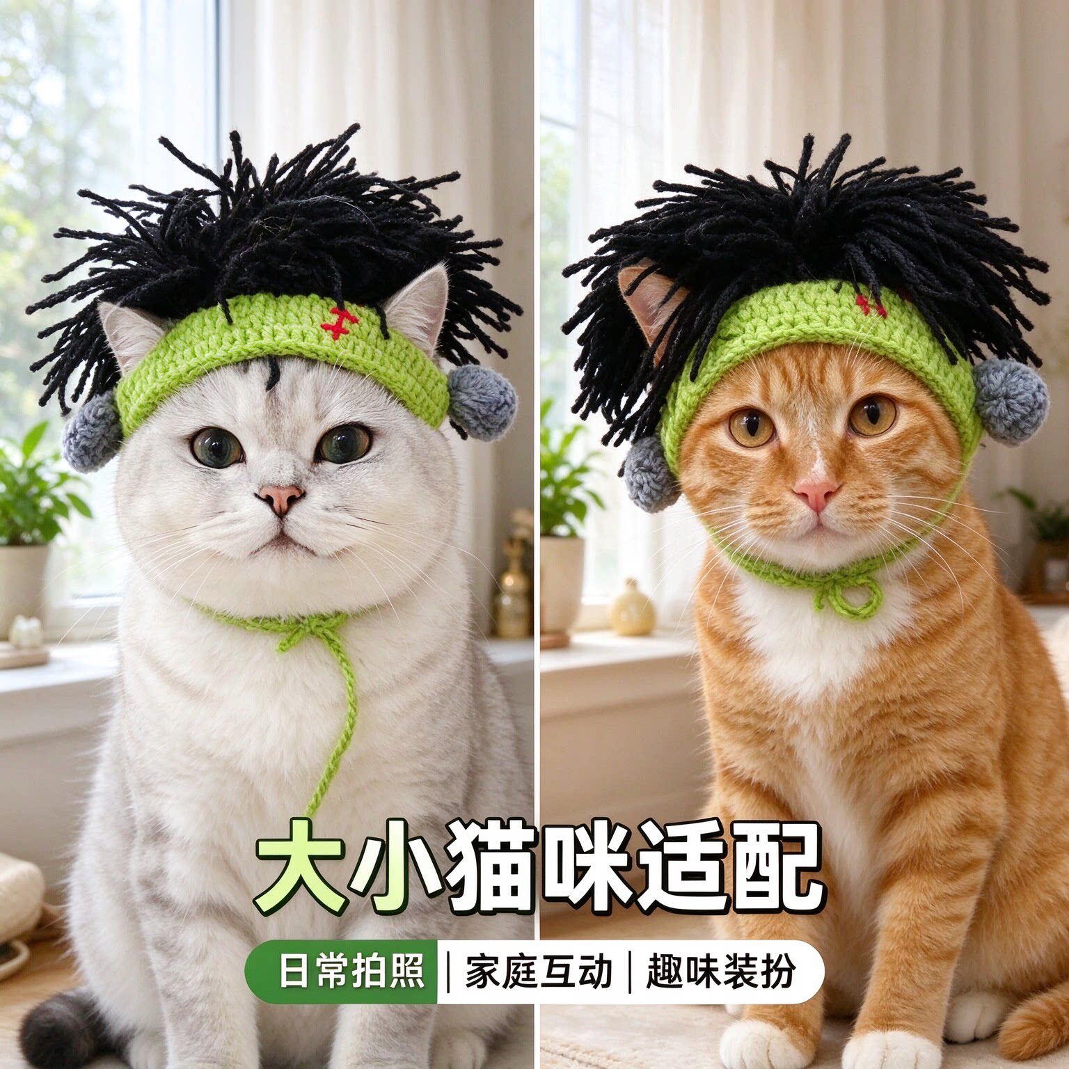 猫狗无毛头套搞怪摇滚朋克透气