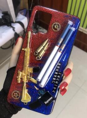 苹果16promax手机壳和平精英枪M416高颜值iPhone15文字vivos18小米13搞怪煊赫门子弹恶搞华为nova9个性创意风