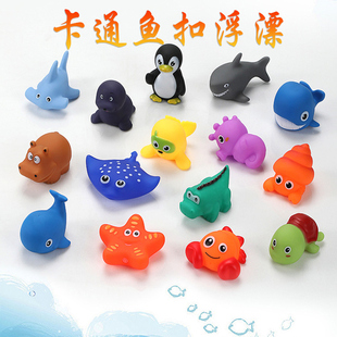 路亚活鱼扣diy配件锁鱼扣用浮漂小黄鸭鲨鱼海鱼卡通浮标钓鱼用品