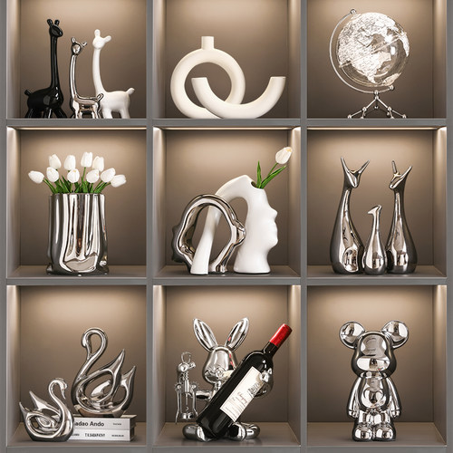 酒柜装饰品摆件轻奢高档客厅现代