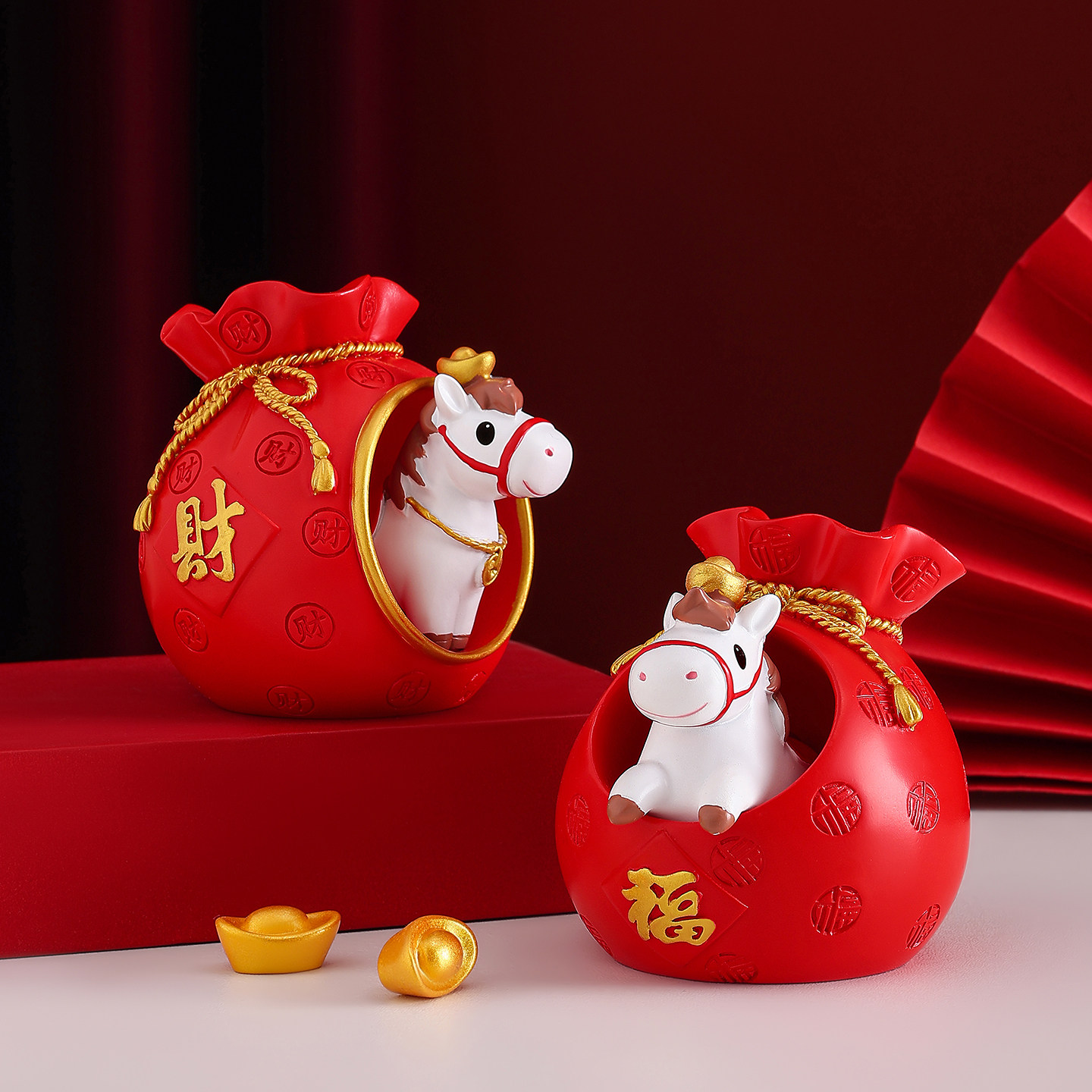 马年吉祥物公仔马上有钱摆件文创本命新年礼物装饰创意年会小礼品