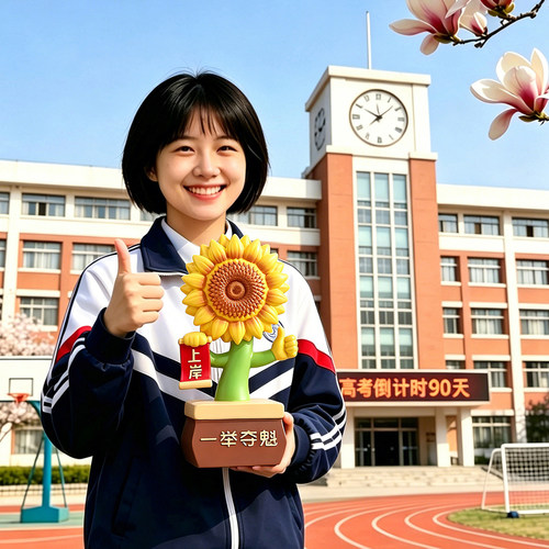一举夺魁向日葵摆件送初三学生女
