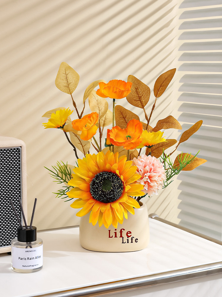 彷真绿植桌面小摆件客厅家居玄关服装店办公室鞋柜装饰品花盆假花