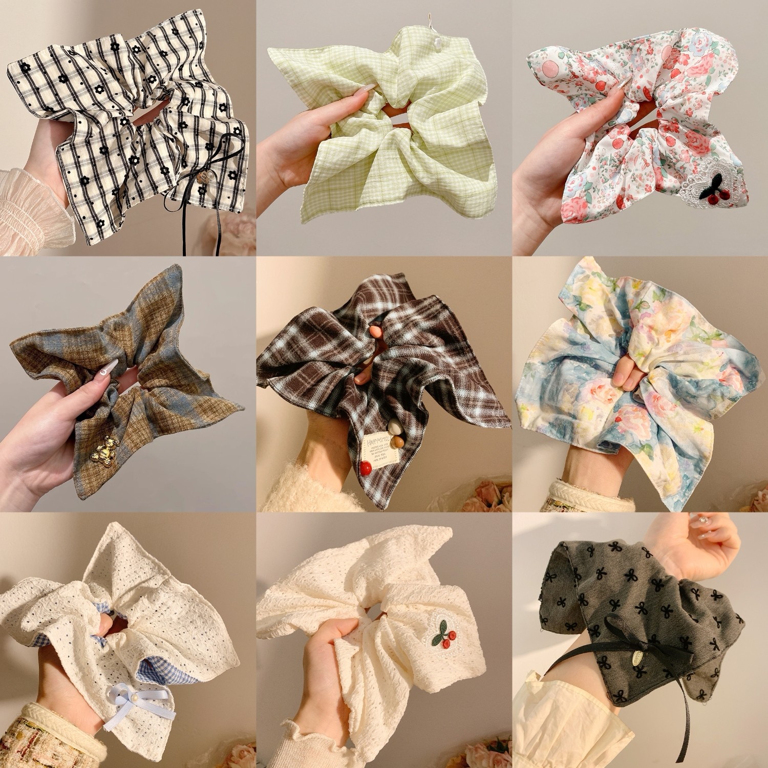 韩系温柔蕾丝花边方巾甜美大肠发圈女高级感超大号扎头发皮筋头绳,饰品/流行首饰/时尚饰品新,发饰,淘宝优惠券,粉丝福利购,淘宝优惠卷